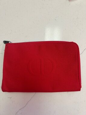 Dior Red Zip Pouch
